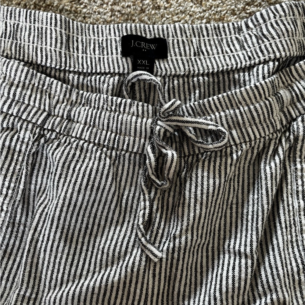 J Crew Lightweight Striped Drawstring Shorts - Na… - image 2